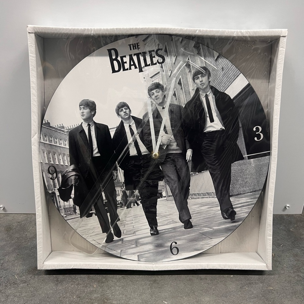 The Beatles Black and White Circular Wall Clock
